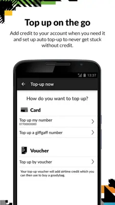 my giffgaff android App screenshot 2