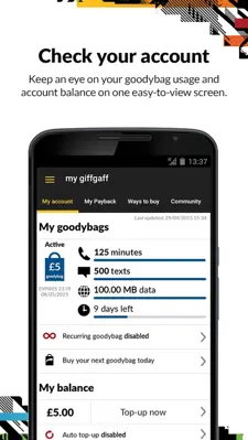 my giffgaff android App screenshot 4